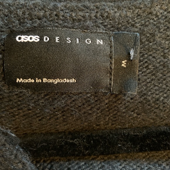 ASOS essential charcoal gray black V-neck cardigan from ASOS DESIGN - Picture 3 of 5